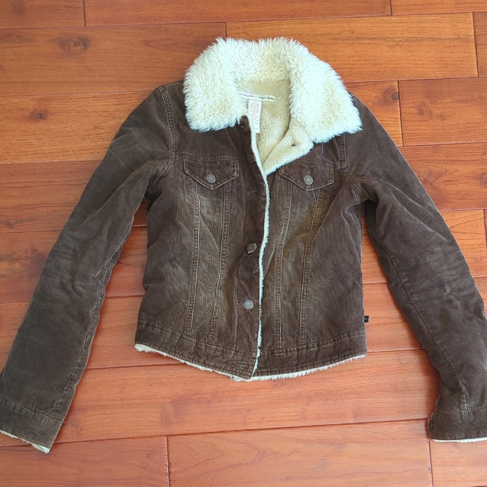 Abercrombie & Fitch Brown Sherpa Jean Jacket